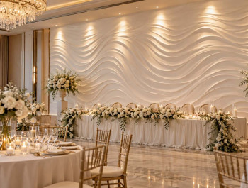 Uređenje sale za svadbe: kako 3D gipsani paneli stvaraju elegantan prostor